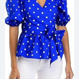 Lilly Pulitzer Kara Wrap Top In Blue